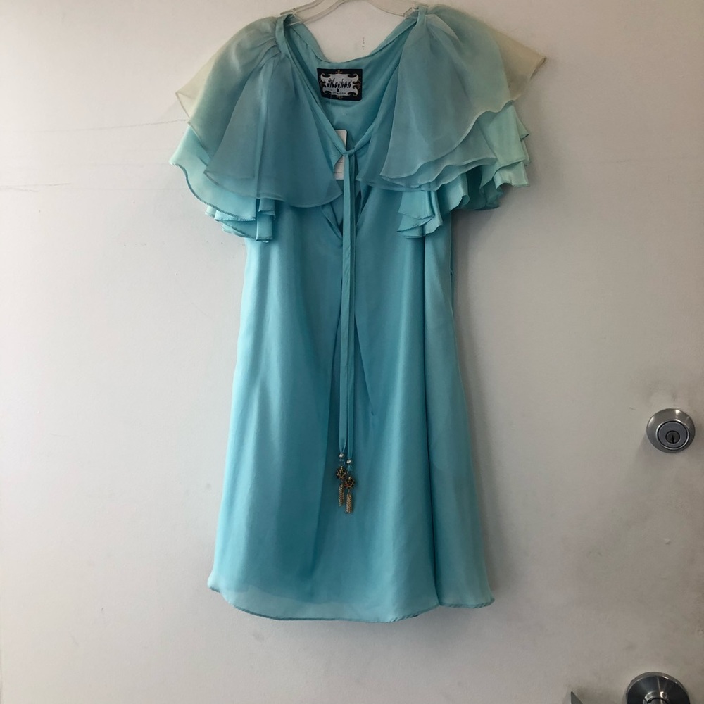 Ruffle sleeve dress